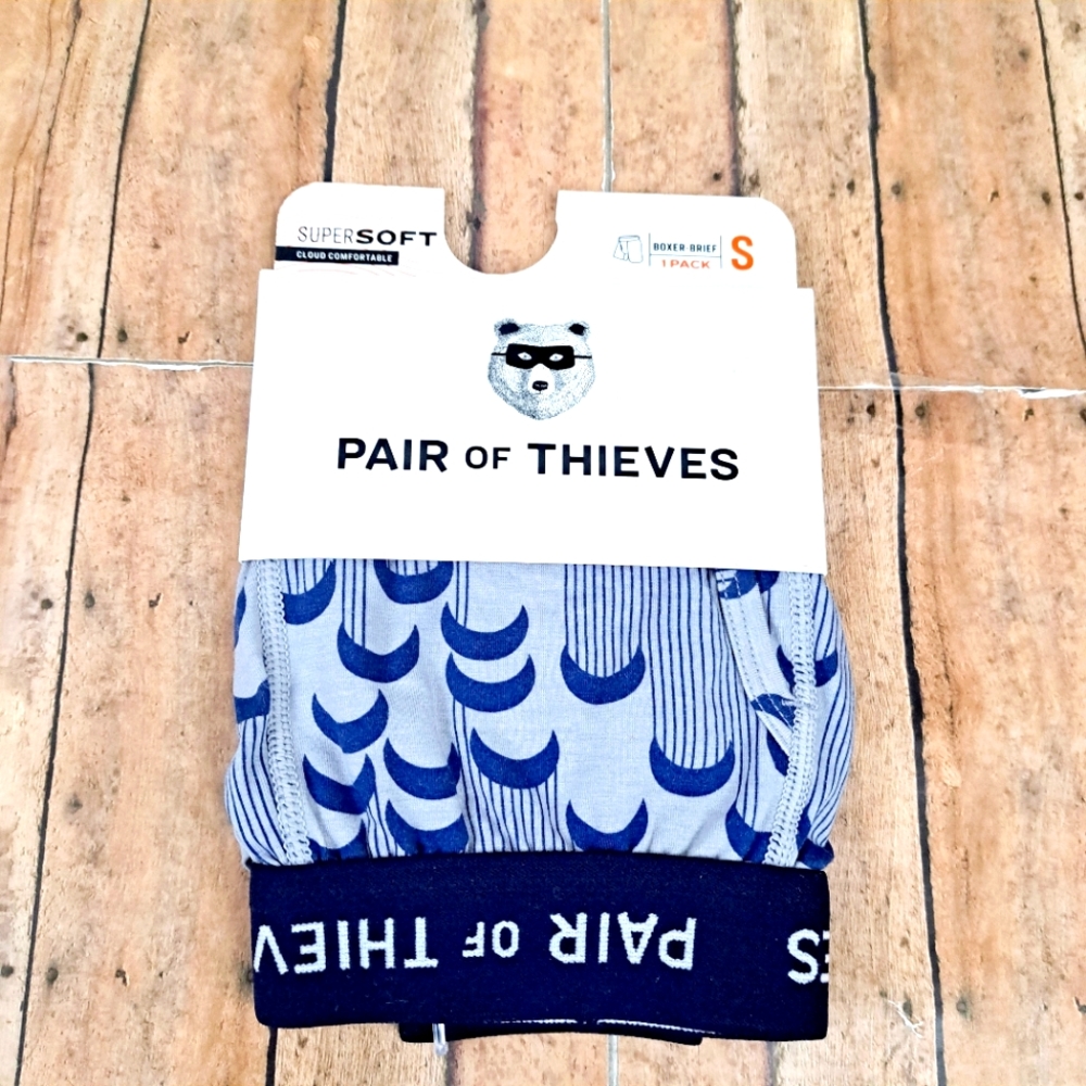 Pair Of Thieves SuperSOFT Men's 1 Pack Boxer-Brief Multi-colored Sz S